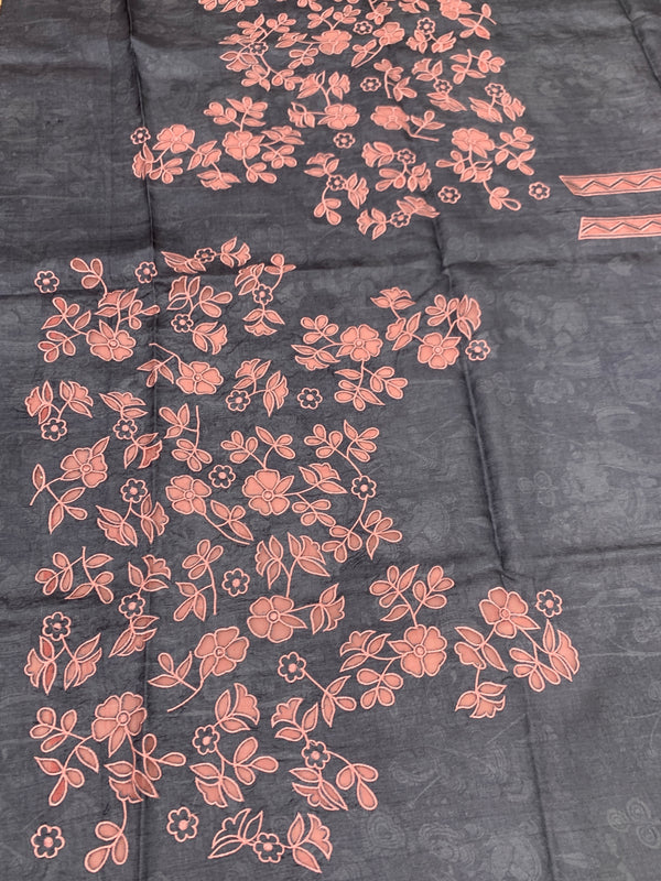 Printed Tussore Kalamkari Saree
