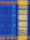 Regal Royal Blue Rajkot Patola Silk Saree with Traditional Ikat Weave