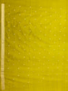 Vibrant Chartreuse Green Mashru Silk Saree with Meenakari Floral Border