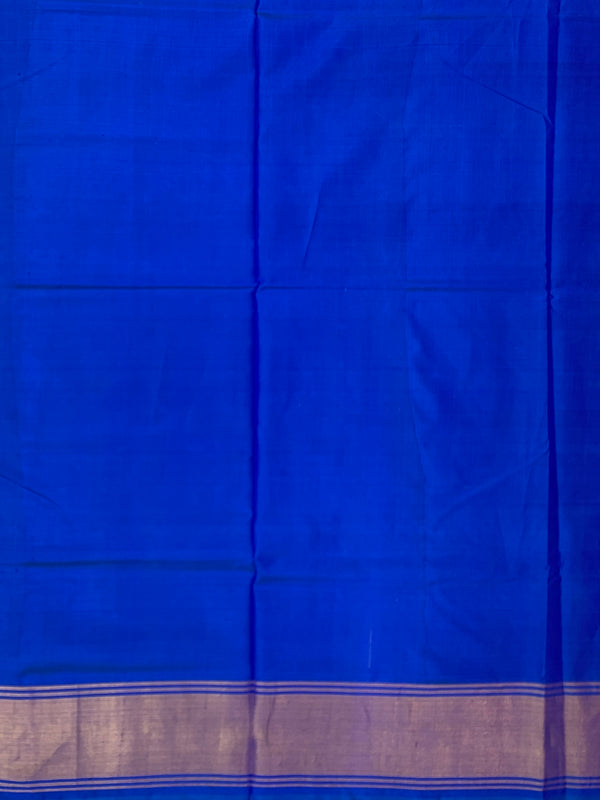 Regal Royal Blue Rajkot Patola Silk Saree with Traditional Ikat Weave
