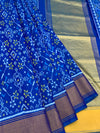 Regal Royal Blue Rajkot Patola Silk Saree with Traditional Ikat Weave