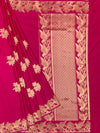 Majestic Rani Pink Mashru Silk Saree with Woven Avian Motifs