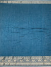 Silk Bandhani Saree Teal-Blue In Colour