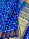 Regal Royal Blue Rajkot Patola Silk Saree with Traditional Ikat Weave