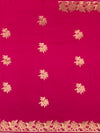 Majestic Rani Pink Mashru Silk Saree with Woven Avian Motifs