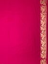 Majestic Rani Pink Mashru Silk Saree with Woven Avian Motifs