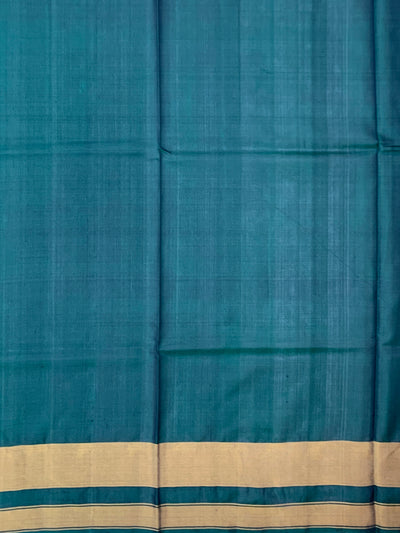 Exquisite Mint & Deep Green Striped Rajkot Patola Silk Saree