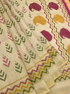 Contemporary Cream & Magenta Rajkot Patola Silk Saree