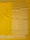 Sunflower Yellow Mashru Silk Saree with Scalloped Tassel Border