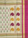 Contemporary Cream & Magenta Rajkot Patola Silk Saree