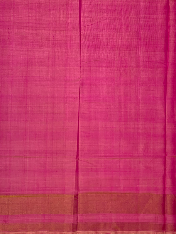 Contemporary Cream & Magenta Rajkot Patola Silk Saree