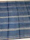 Tussore Printed Saree Blue In Colour