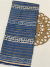 Tussore Printed Saree Blue In Colour