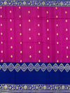 Elegant Magenta and Royal Blue Tussore Georgette Saree