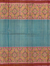 Striking Cerulean Blue & Magenta Rajkot Patola Silk Saree