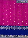 Elegant Magenta and Royal Blue Tussore Georgette Saree