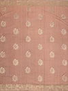 Dusty Rose Mashru Silk Saree with Mughal Arch Motifs & Zari Pallu