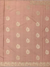 Dusty Rose Mashru Silk Saree with Mughal Arch Motifs & Zari Pallu
