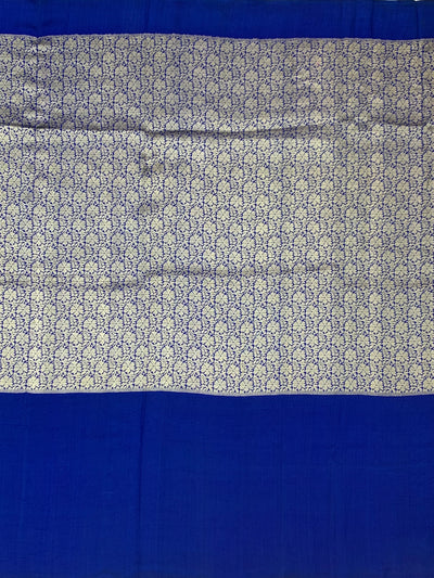 Elegant Magenta and Royal Blue Tussore Georgette Saree