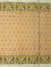 Pastel Peach & Off-White Rajkot Patola Silk Saree with Traditional Motifs