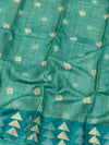 Tussar Silk Saree with Kantha Embroidery Work