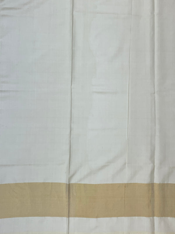 Pastel Peach & Off-White Rajkot Patola Silk Saree with Traditional Motifs