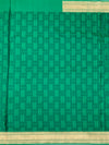 Emerald Green Mashru Silk Saree with Modern Geometric Weave
