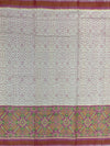Ivory Cream & Magenta Rajkot Patola Silk Saree