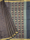 Midnight Navy Blue Rajkot Patola Silk Saree