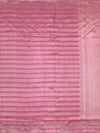 Contemporary Rose Pink Mashru Silk Saree with Geometric Zari Weave