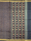 Midnight Navy Blue Rajkot Patola Silk Saree