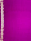 Vibrant Magenta Mashru Silk Saree with Geometric Silver Zari Pallu