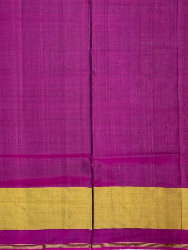 Ivory Cream & Deep Magenta Rajkot Patola Silk Saree