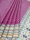 Vibrant Magenta & Cream Rajkot Patola Silk Saree