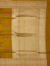 Mustard Yellow Tussore Georgette Saree
