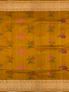 Mustard Yellow Tussore Georgette Saree
