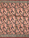 Brick Red Tussore Silk Saree with Kalamkari Peacock Mandala & Mirror Embroidery