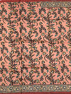 Brick Red Tussore Silk Saree with Kalamkari Peacock Mandala & Mirror Embroidery